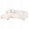 ΚΑΝΑΠΕΣ ΓΩΝΙΑ (ΑΡΙΣΤΕΡΗ) 3-ΘΕΣΙΟΣ GRACE HM3280.02L ΛΕΥΚΟ ΥΦΑΣΜΑ 252x160x70-90Υεκ