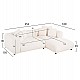 ΚΑΝΑΠΕΣ ΓΩΝΙΑ (ΔΕΞΙΑ) 3-ΘΕΣΙΟΣ GRACE HM3280.02R ΛΕΥΚΟ ΥΦΑΣΜΑ 252x160x70-90Υεκ ΚΑΝΑΠΕΣ ΓΩΝΙΑ (ΔΕΞΙΑ) 3-ΘΕΣΙΟΣ GRACE HM3280.02R ΛΕΥΚΟ ΥΦΑΣΜΑ 252x160x70-90Υεκ