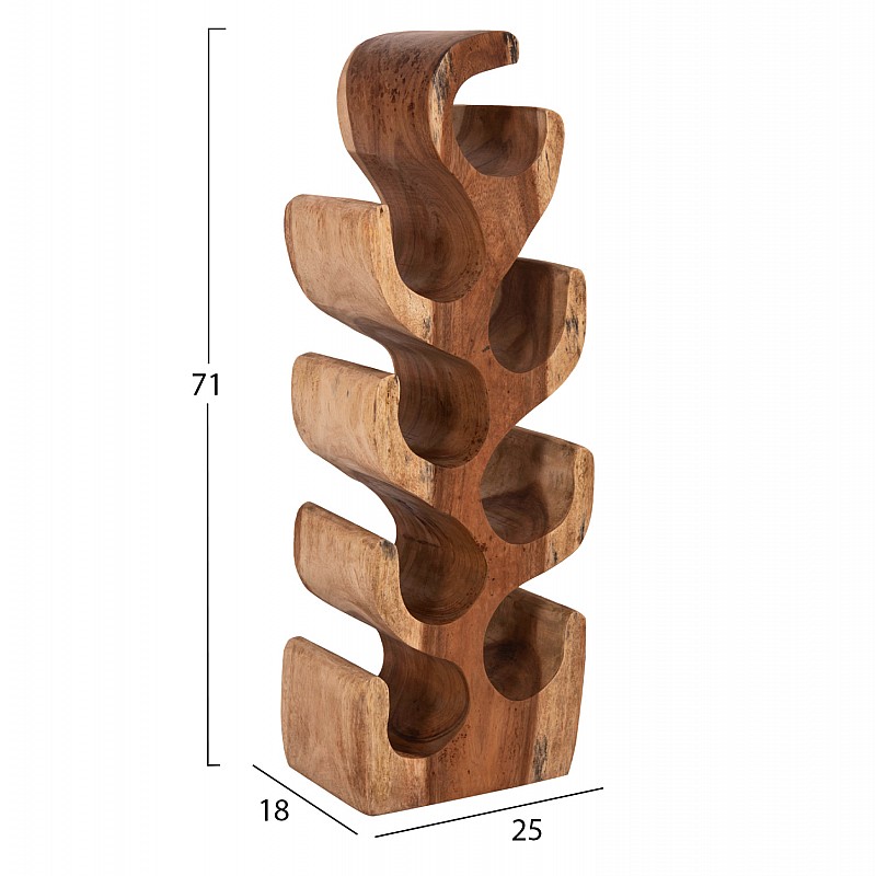 ΚΑΒΑ ΜΠΟΥΚΑΛΙΩΝ 8-ΘΕΣΕΩΝ DIONY HM18232.11 ΞΥΛΟ SUAR--ΦΥΣΙΚΟ 25x18x71Υεκ.