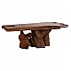 ΤΡΑΠΕΖΙ ΣΑΛΟΝΙΟΥ ANGELICA HM18303 ΞΥΛΟ TEAK--ΣΚΟΥΡΟ ΚΑΦΕ 156x94x49Υεκ.