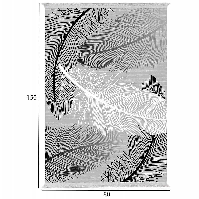 ΧΑΛΙ ΣΑΛΟΝΙΟΥ ΜΕ ΚΡΟΣΙΑ JOSIANE ΦΤΕΡΑ ΓΚΡΙ ΛΕΥΚΟ HM7676.38 80Χ150εκ. ΧΑΛΙ ΣΑΛΟΝΙΟΥ ΜΕ ΚΡΟΣΙΑ JOSIANE ΦΤΕΡΑ ΓΚΡΙ ΛΕΥΚΟ HM7676.38 80Χ150εκ.
