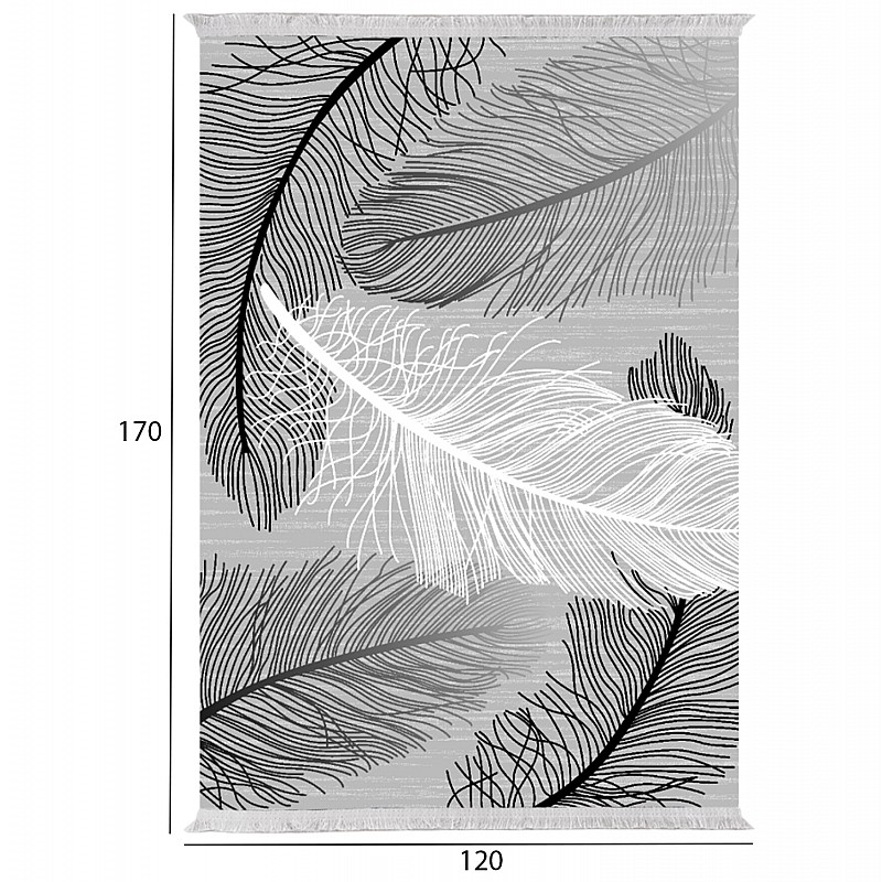ΧΑΛΙ ΣΑΛΟΝΙΟΥ ΜΕ ΚΡΟΣΙΑ JOSIANE ΦΤΕΡΑ ΓΚΡΙ ΛΕΥΚΟ HM7677.38 120X170 εκ. ΧΑΛΙ ΣΑΛΟΝΙΟΥ ΜΕ ΚΡΟΣΙΑ JOSIANE ΦΤΕΡΑ ΓΚΡΙ ΛΕΥΚΟ HM7677.38 120X170 εκ.