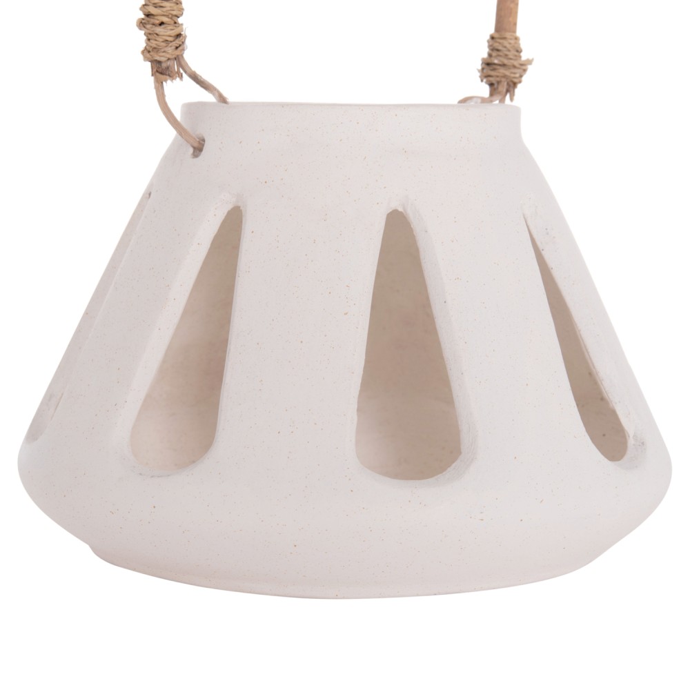 ΕΠΙΤΡΑΠΕΖΙΟ ΦΑΝΑΡΙ ERANTYL HM4696.02S ΛΕΥΚΟ FIBER CEMENT & ΧΕΡΟΥΛΙ RATTAN Φ25x17Yεκ.