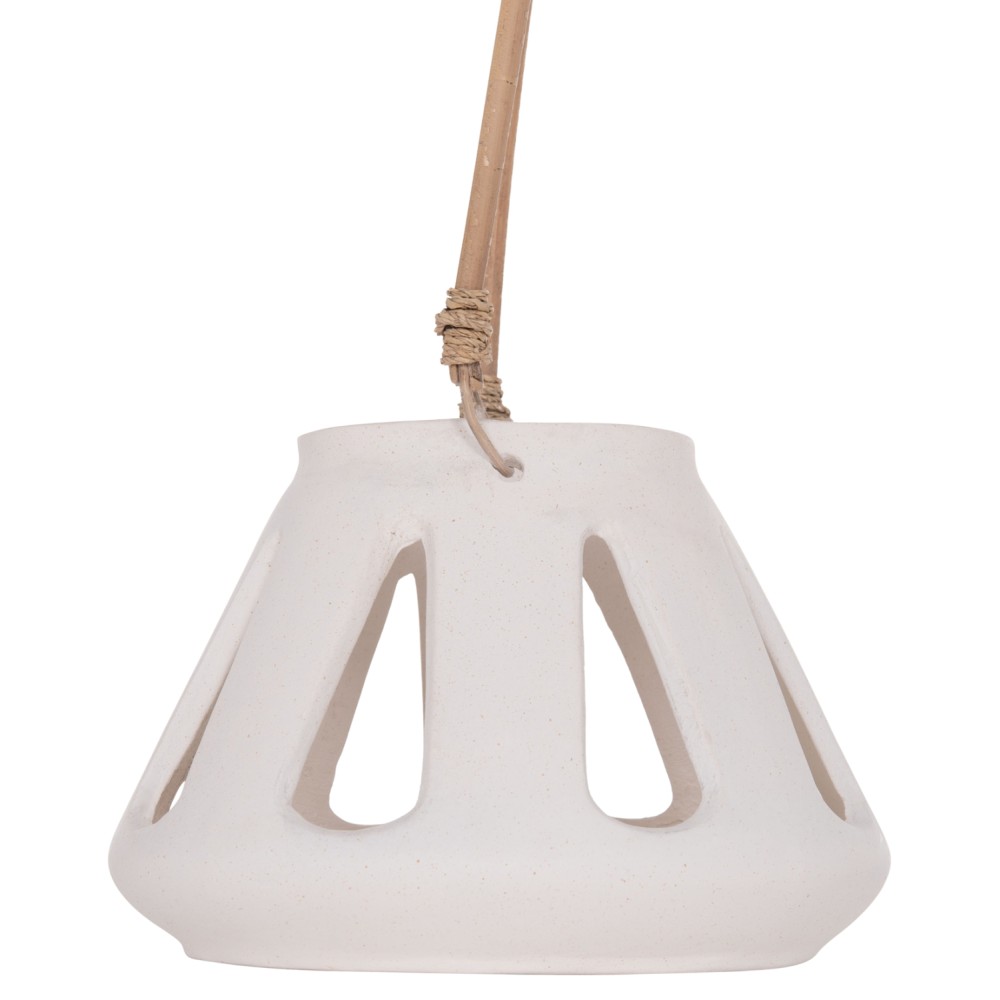 ΕΠΙΤΡΑΠΕΖΙΟ ΦΑΝΑΡΙ ERANTYL HM4696.02S ΛΕΥΚΟ FIBER CEMENT & ΧΕΡΟΥΛΙ RATTAN Φ25x17Yεκ.