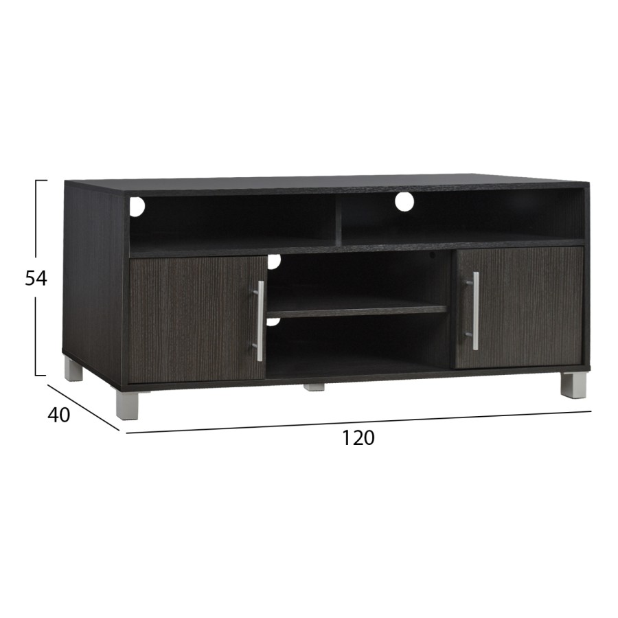 ΕΠΙΠΛΟ ΤΗΛΕΟΡΑΣΗΣ ΜΕΛΑΜΙΝΗΣ DANNA HM2202.01 ZEBRANO 120x40x54 εκ.