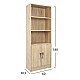 ΒΙΒΛΙΟΘΗΚΗ ΜΕΛΑΜΙΝΗΣ ENSLEY HM2027.03 SONAMA ΜΕ ΧΕΡΟΥΛΙ 60x30x180εκ