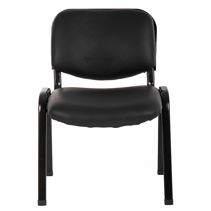 ΚΑΡΕΚΛΑ JANISHA HM1010.01 ΜΕ ΔΕΡΜΑΤΙΝΗ PU ΜΑΥΡΟ 553,5x59x77 εκ.