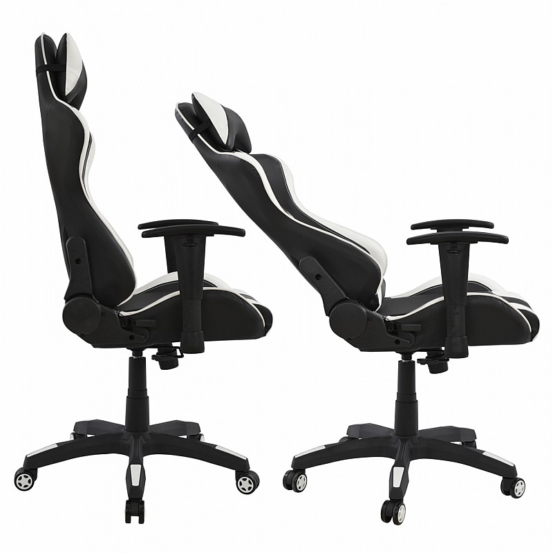 ΚΑΡΕΚΛΑ ΓΡΑΦΕΙΟΥ GAMING HM1062.04 SPEED ΜΑΥΡΟ ΛΕΥΚΟ PU 68,5x71,5x133,5 cm ΚΑΡΕΚΛΑ ΓΡΑΦΕΙΟΥ GAMING HM1062.04 SPEED ΜΑΥΡΟ ΛΕΥΚΟ PU 68,5x71,5x133,5 cm