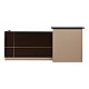 ΓΡΑΦΕΙΟ ΥΠΟΔΟΧΗΣ DALTON HM2068.01 ΜΕΛΑΜΙΝΗ ΣΕ WENGE-ΜΠΕΖ 240x80x106Υεκ.
