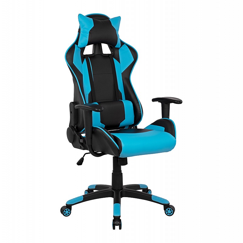 ΠΟΛΥΘΡΟΝΑ GAMING DARIUS HM1072.08 ΜΑΥΡΗ-ΣΙΕΛ 66,5x70x(122-129) cm