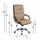 ΚΑΡΕΚΛΑ ΓΡΑΦΕΙΟΥ ZAMORA ΔΙΕΥΘΥΝΤΙΚΗ HM1087.09 ΣΕ CAMEL ΧΡΩΜΑ 51x71x123 εκ.