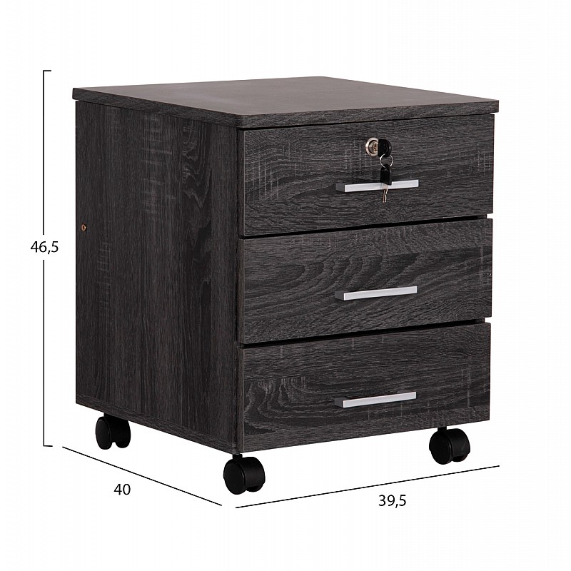 ΣΥΡΤΑΡΙΕΡΑ ΓΡΑΦΕΙΟΥ HAYDEN HM2282.01 ΣΕ ΑΝΘΡΑΚΙ ΧΡΩΜΑ 39.5x40x46.5Υεκ