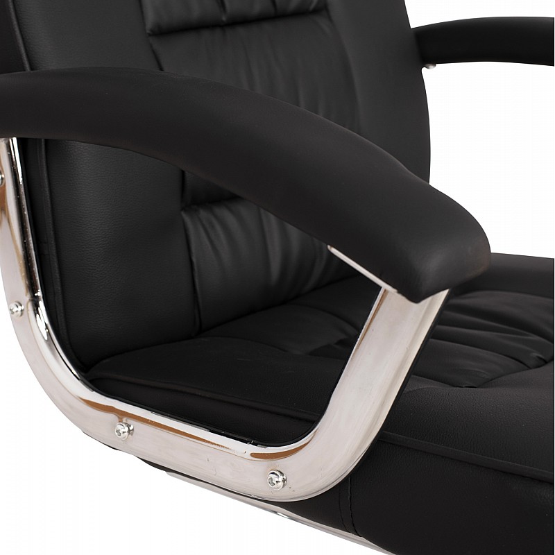 ΚΑΡΕΚΛΑ ΣΥΝΕΡΓΑΣΙΑΣ AMBREY HM1114 ΜΕ ΜΑΥΡΟ PU ΜΕ ΒΑΣΗ ΧΡΩΜΙΟΥ 61.5x62x98 cm.