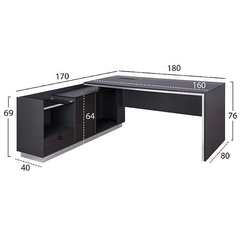 ΓΡΑΦΕΙΟ ΕΠΑΓΓΕΛΜΑΤΙΚΟ ΑΡΙΣΤΕΡΗ ΓΩΝΙΑ ROSEWOOD HM2086L 180X170X76Υ εκ. ΓΡΑΦΕΙΟ ΕΠΑΓΓΕΛΜΑΤΙΚΟ ΑΡΙΣΤΕΡΗ ΓΩΝΙΑ ROSEWOOD HM2086L 180X170X76Υ εκ.