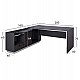 ΓΡΑΦΕΙΟ ΕΠΑΓΓΕΛΜΑΤΙΚΟ ΑΡΙΣΤΕΡΗ ΓΩΝΙΑ ROSEWOOD HM2112L 200X160X76Υ εκ.