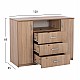ΜΠΟΥΦΕΣ ΜΕ 2 ΝΤΟΥΛΑΠΙΑ Κ 3 ΣΥΡΤΑΡΙΑ ADLER SONAMA OAK HM2430 120X45X85Yεκ.