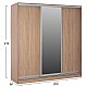ΝΤΟΥΛΑΠΑ 3ΦΥΛΛΗ ΣΥΡΟΜΕΝΗ ΜΕ ΚΑΘΡΕΠΤΗ SONAMA OAK HM2435  200X60X210Υεκ ΝΤΟΥΛΑΠΑ 3ΦΥΛΛΗ ΣΥΡΟΜΕΝΗ ΜΕ ΚΑΘΡΕΠΤΗ SONAMA OAK HM2435  200X60X210Υεκ