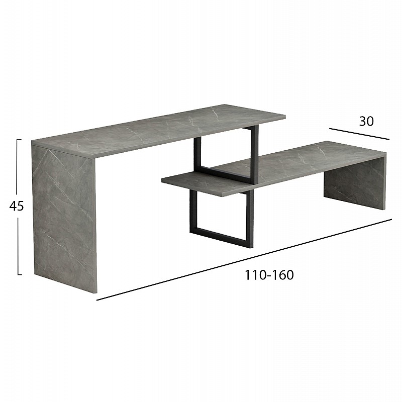 ΕΠΙΠΛΟ ΤΗΛΕΟΡΑΣΗΣ ΕΠΕΚΤ. BRIGGITE HM8892.11 ΜΕΛΑΜΙΝΗ GREY STONE TEXTURE 160x30x45Υεκ. ΕΠΙΠΛΟ ΤΗΛΕΟΡΑΣΗΣ ΕΠΕΚΤ. BRIGGITE HM8892.11 ΜΕΛΑΜΙΝΗ GREY STONE TEXTURE 160x30x45Υεκ.
