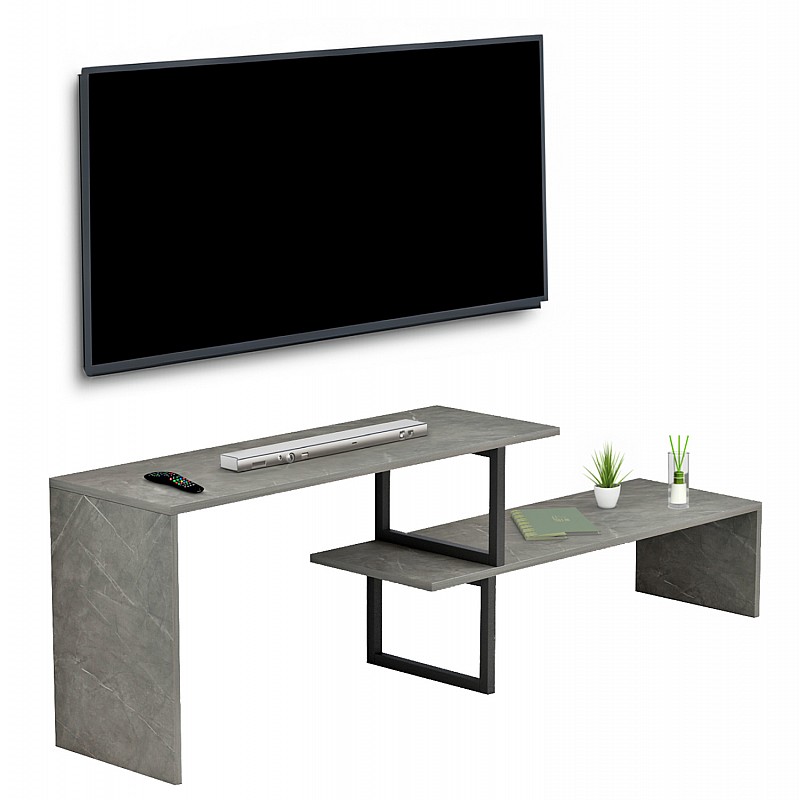 ΕΠΙΠΛΟ ΤΗΛΕΟΡΑΣΗΣ ΕΠΕΚΤ. BRIGGITE HM8892.11 ΜΕΛΑΜΙΝΗ GREY STONE TEXTURE 160x30x45Υεκ. ΕΠΙΠΛΟ ΤΗΛΕΟΡΑΣΗΣ ΕΠΕΚΤ. BRIGGITE HM8892.11 ΜΕΛΑΜΙΝΗ GREY STONE TEXTURE 160x30x45Υεκ.