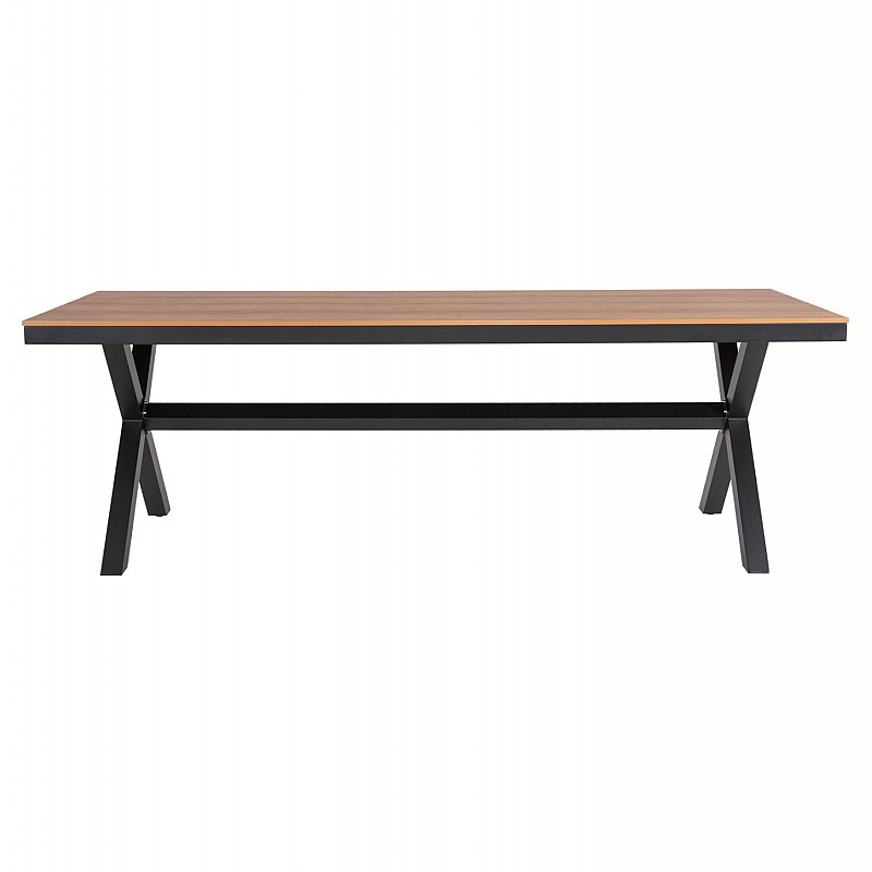 ΤΡΑΠΕΖΙ ΑΛΟΥΜΙΝΙΟΥ ΟΡΘΟΓΩΝΙΟ TAWNEE HM6039.01 ΑΝΘΡΑΚΙ-POLYWOOD ΦΥΣΙΚΟ 219,5x89,5x73Υ