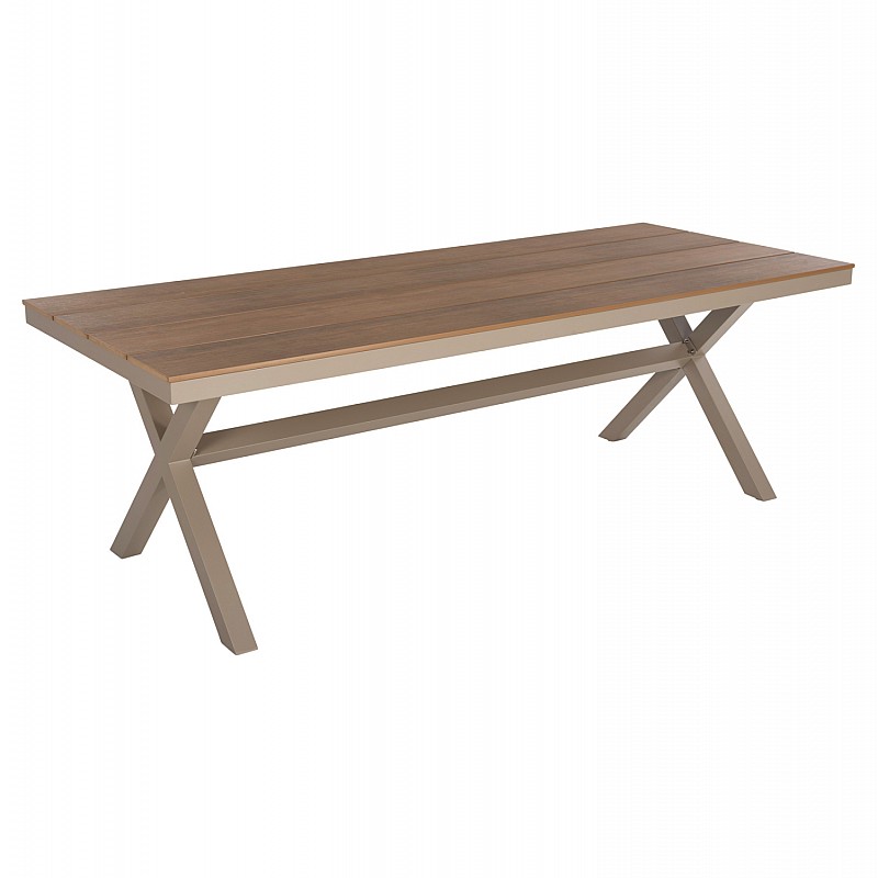 ΤΡΑΠΕΖΙ ΑΛΟΥΜΙΝΙΟΥ ΟΡΘΟΓΩΝΙΟ TAWNEE HM6039.04 ΣΑΜΠΑΝΙ-POLYWOOD ΦΥΣΙΚΟ 219,5x89,5x73Υ ΤΡΑΠΕΖΙ ΑΛΟΥΜΙΝΙΟΥ ΟΡΘΟΓΩΝΙΟ TAWNEE HM6039.04 ΣΑΜΠΑΝΙ-POLYWOOD ΦΥΣΙΚΟ 219,5x89,5x73Υ