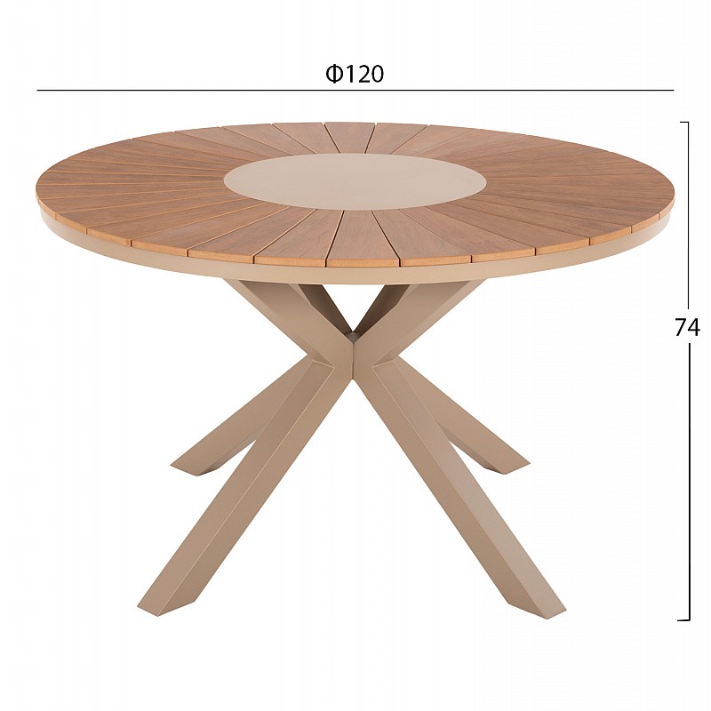 ΤΡΑΠΕΖΙ ΣΤΡΟΓΓΥΛΟ ΕΞ.ΧΩΡΟΥ MORIL HM6041.04 ΑΛΟΥΜΙΝΙΟ ΣΑΜΠΑΝΙ-POLYWOOD ΦΥΣΙΚΟ Φ120εκ. ΤΡΑΠΕΖΙ ΣΤΡΟΓΓΥΛΟ ΕΞ.ΧΩΡΟΥ MORIL HM6041.04 ΑΛΟΥΜΙΝΙΟ ΣΑΜΠΑΝΙ-POLYWOOD ΦΥΣΙΚΟ Φ120εκ.