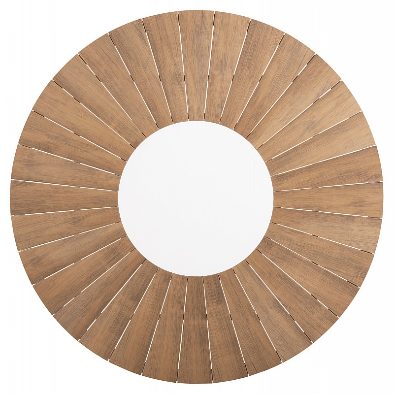 ΤΡΑΠΕΖΙ ΣΤΡΟΓΓΥΛΟ ΕΞ.ΧΩΡΟΥ MORIL HM6041.02 ΑΛΟΥΜΙΝΙΟ ΛΕΥΚΟ-POLYWOOD ΦΥΣΙΚΟ Φ120εκ.