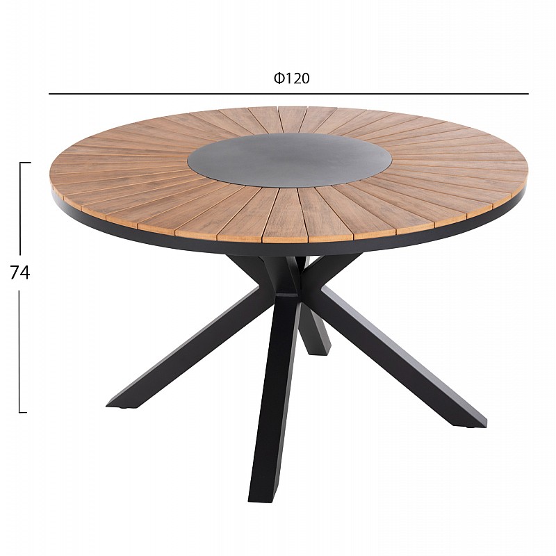 ΤΡΑΠΕΖΙ ΣΤΡΟΓΓΥΛΟ ΕΞ.ΧΩΡΟΥ MORIL HM6041.01 ΑΛΟΥΜΙΝΙΟ ΑΝΘΡΑΚΙ-POLYWOOD ΦΥΣΙΚΟ Φ120εκ. ΤΡΑΠΕΖΙ ΣΤΡΟΓΓΥΛΟ ΕΞ.ΧΩΡΟΥ MORIL HM6041.01 ΑΛΟΥΜΙΝΙΟ ΑΝΘΡΑΚΙ-POLYWOOD ΦΥΣΙΚΟ Φ120εκ.