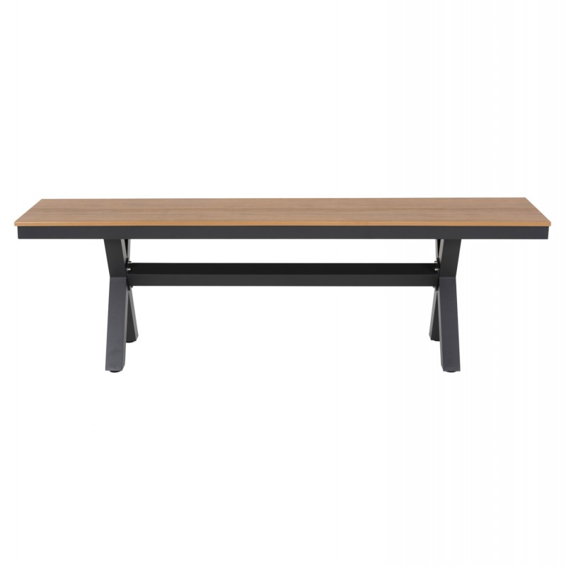 ΠΑΓΚΑΚΙ ΑΛΟΥΜΙΝΙΟΥ TAWNEE HM6038.01 ΑΝΘΡΑΚΙ ΜΕ POLYWOOD ΚΑΘΙΣΜΑ ΣΕ ΦΥΣΙΚΟ ΧΡΩΜΑ 150x36x45Υεκ.