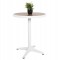 ΤΡΑΠΕΖΙ ΑΛΟΥΜΙΝΙΟΥ ΣΤΡΟΓΓΥΛΟ ALEXA HM6086.02 ΛΕΥΚΟ-POLYWOOD TOP ΦΥΣΙΚΟ Φ60x73Υεκ.