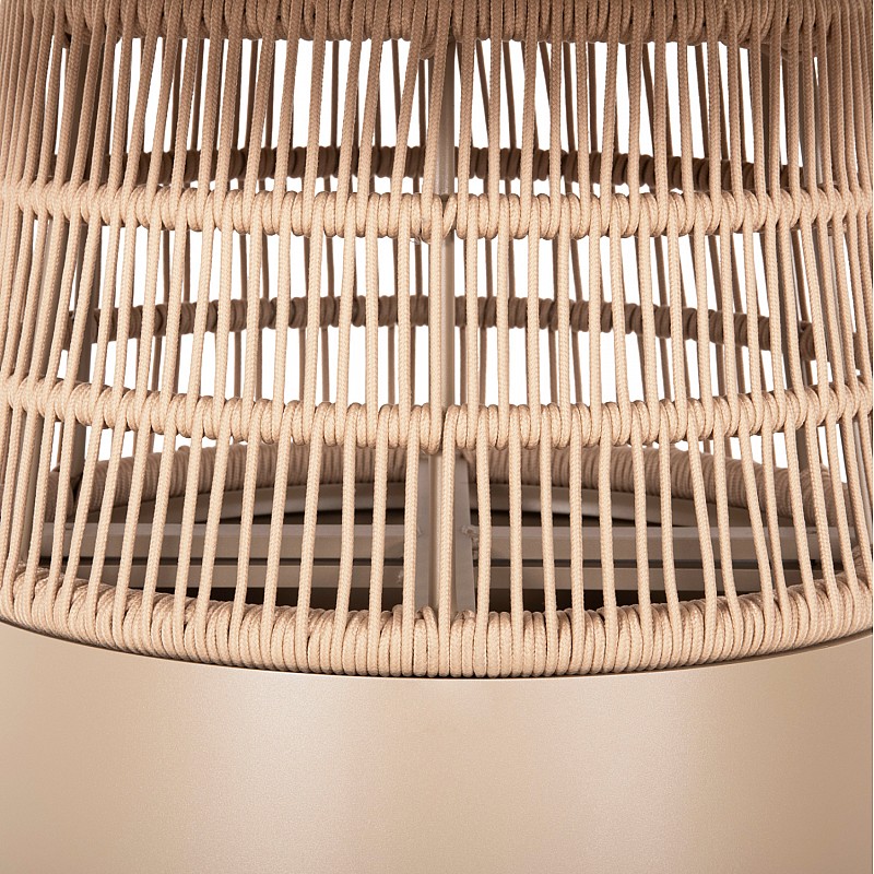 ΤΡΑΠΕΖΙ ΣΤΡΟΓΓΥΛΟ SAEID HM6106.04 ΣΑΜΠΑΝΙ ΑΛΟΥΜΙΝΙΟ-ΜΠΕΖ ΣΧΟΙΝΙ Φ120x75Υεκ.