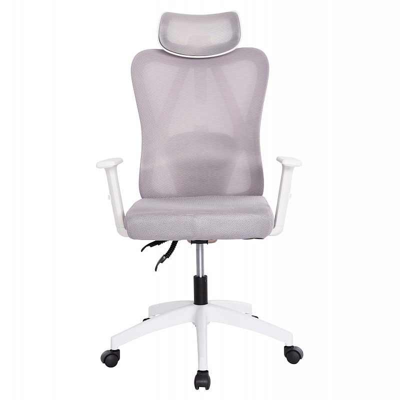 ΚΑΡΕΚΛΑ ΓΡΑΦΕΙΟΥ MEXER HM1195.02 ΓΚΡΙ MESH-ΜΕΤΑΛ.ΒΑΣΗ-ΣΚΕΛΕΤΟΣ ΛΕΥΚΟΣ 68x70x136Υεκ.