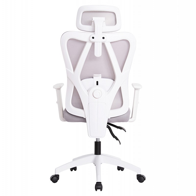 ΚΑΡΕΚΛΑ ΓΡΑΦΕΙΟΥ MEXER HM1195.02 ΓΚΡΙ MESH-ΜΕΤΑΛ.ΒΑΣΗ-ΣΚΕΛΕΤΟΣ ΛΕΥΚΟΣ 68x70x136Υεκ.