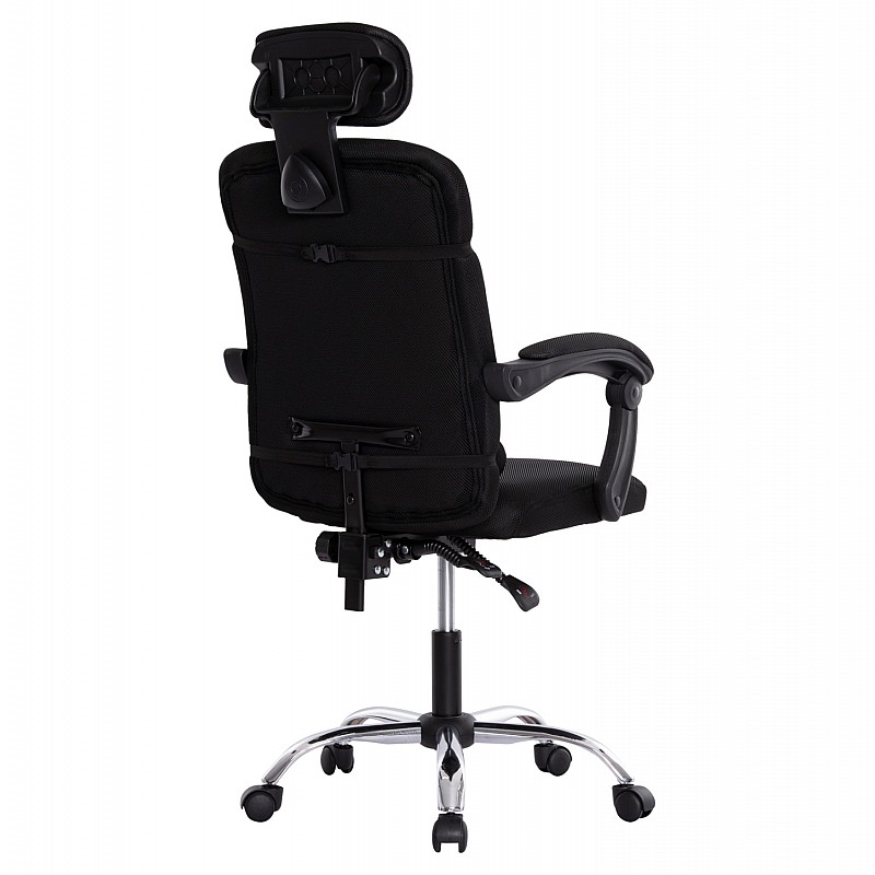 ΚΑΡΕΚΛΑ ΓΡΑΦΕΙΟΥ CRONER HM1196.01 ΜΑΥΡΟ MESH-ΜΕΤΑΛ.ΒΑΣΗ-NYLON ΣΚΕΛΕΤΟΣ 58x99x120Υεκ.