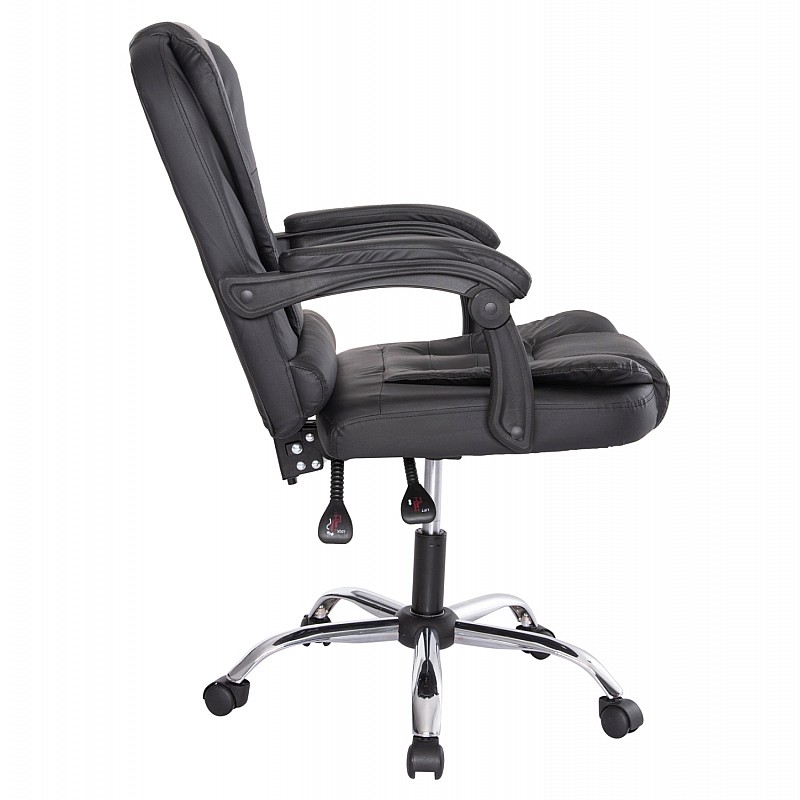 ΚΑΡΕΚΛΑ ΓΡΑΦΕΙΟΥ LAGOM HM1198 ΜΑΥΡO PVC-ΜΕΤΑΛ.ΒΑΣΗ-ΜΑΥΡΟ NYLON ΣΚΕΛΕΤΟΣ 60x70x104Υεκ