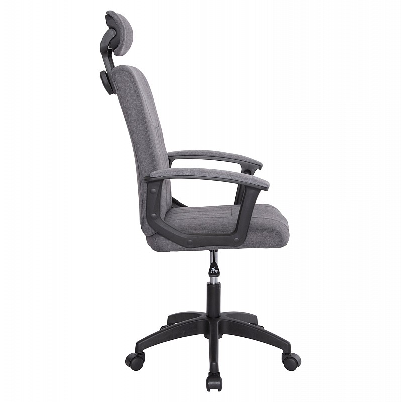 ΚΑΡΕΚΛΑ ΓΡΑΦΕΙΟΥ NIMBLE HM1199.12 ΓΚΡΙ ΥΦΑΣΜΑ-ΜΑΥΡΟΣ ΣΚΕΛΕΤΟΣ&ΒΑΣΗ NYLON 59x64x122Υεκ