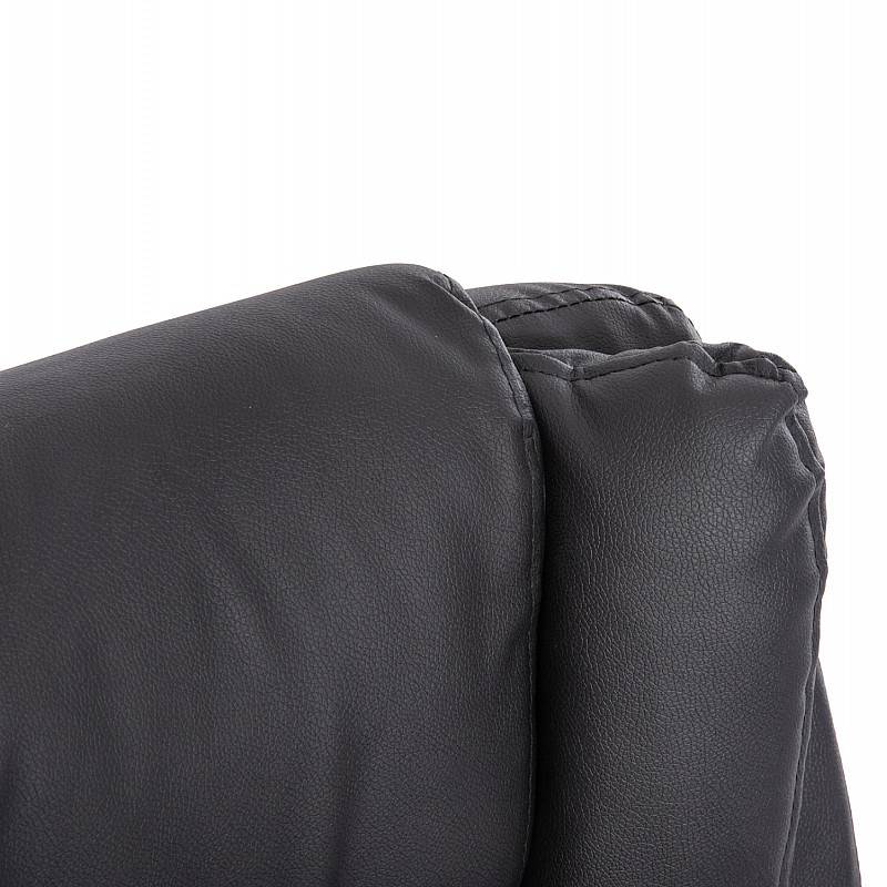 ΚΑΡΕΚΛΑ ΓΡΑΦΕΙΟΥ CANAN HM1201 ΜΑΥΡO PVC-ΜΑΥΡΟ NYLON-ΒΑΣΗ ΧΡΩΜΙΟΥ 66x61x105Υεκ.