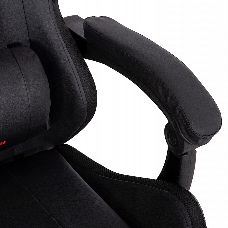 ΠΟΛΥΘΡΟΝΑ GAMING DARREN HM1203.01 ΜΑΥΡΟ-ΚΟΚΚΙΝΟ PVC & NYLON 58.5x100x120Υεκ.