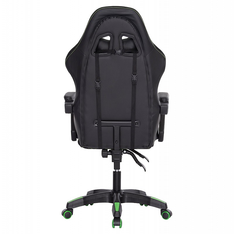 ΠΟΛΥΘΡΟΝΑ GAMING LOOT HM1204 ΜΑΥΡΟ-ΠΡΑΣΙΝΟ PVC & NYLON 60x60x120Υεκ.