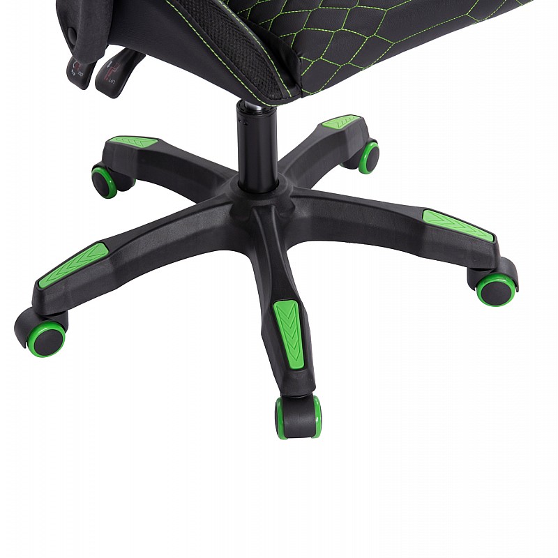 ΠΟΛΥΘΡΟΝΑ GAMING LOOT HM1204 ΜΑΥΡΟ-ΠΡΑΣΙΝΟ PVC & NYLON 60x60x120Υεκ.