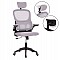 ΚΑΡΕΚΛΑ ΓΡΑΦΕΙΟΥ BASTON HM18236.02 ΓΚΡΙ MESH & ΜΑΥΡΟ PP ΣΚΕΛΕΤΟΣ 64x60x127Υεκ.