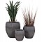ΣΕΤ 3ΤΜΧ ΓΛΑΣΤΡΕΣ ΣΕΙΡΑ GARDENER HM4725 FIBERCLAY-ΣΕ ΣΚΟΥΡΟ CEMENT ΧΡΩΜΑ Φ55x54Υεκ