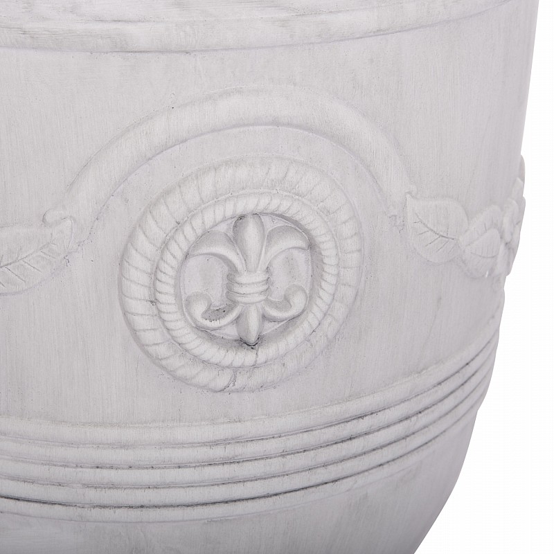 ΣΕΤ 3ΤΜΧ ΓΛΑΣΤΡΕΣ ΜΕ ΑΝΑΓΛΥΦΟ GARDENER HM4729 FIBERCLAY-ΣΕ ΥΠΟΛΕΥΚΟ Φ58x72.5Υεκ