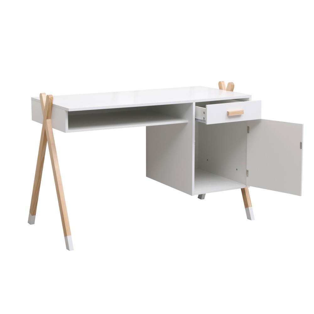 ΓΡΑΦΕΙΟ ΠΑΙΔΙΚΟ PASCHAL HM2496.03 ΜΕΛΑΜΙΝΗ-ΞΥΛΟ ΠΕΥΚΟΥ 120x55x75Υεκ