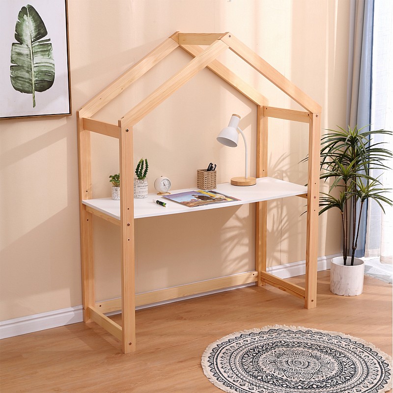 ΓΡΑΦΕΙΟ ΠΑΙΔΙΚΟ PEPE HM2498.03 ΞΥΛΟ ΠΕΥΚΟΥ ΣΕ ΦΥΣΙΚΟ-ΜΕΛΑΜΙΝΗ 120x44x152Υεκ