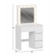 ΤΟΥΑΛΕΤΑ ΜΕ ΦΩΤΙΣΜΟ LED & ΣΥΡΤΑΡΙΑ KEITLIN HM2499.03 ΜΕΛΑΜΙΝΗ ΣΕ ΛΕΥΚΟ 80x40x140Υεκ.