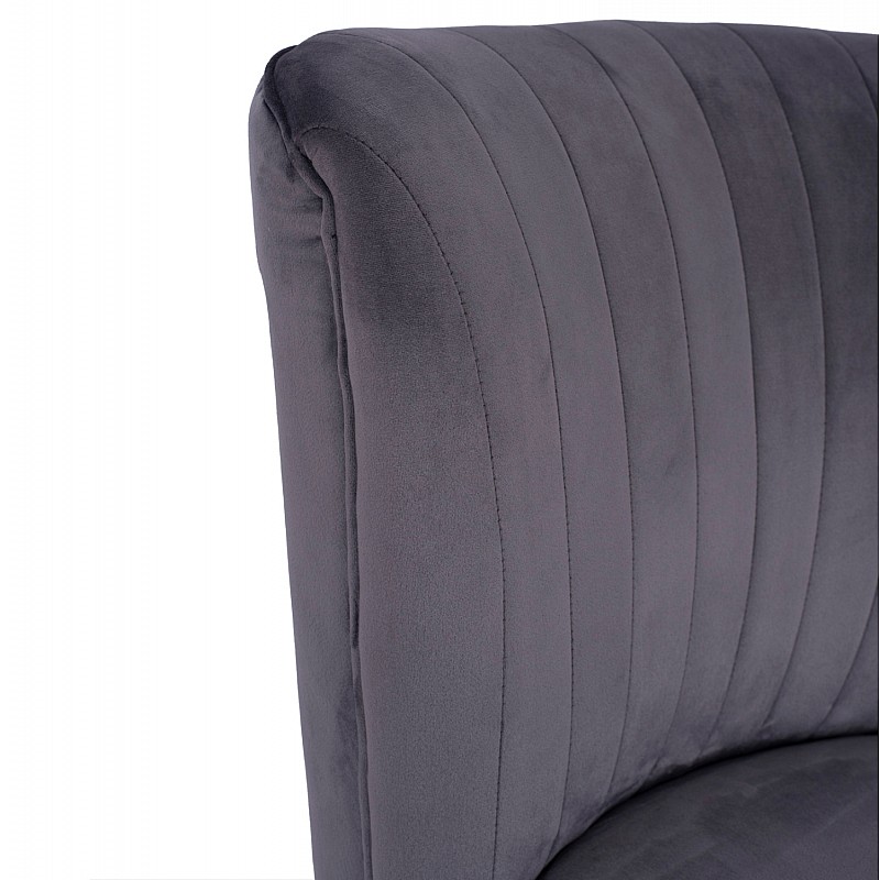 ΚΑΡΕΚΛΑ CARISSA ΒΕΛΟΥΔΟ ΓΚΡΙ HM8404.01 59Χ69Χ81Υ ΕΚ