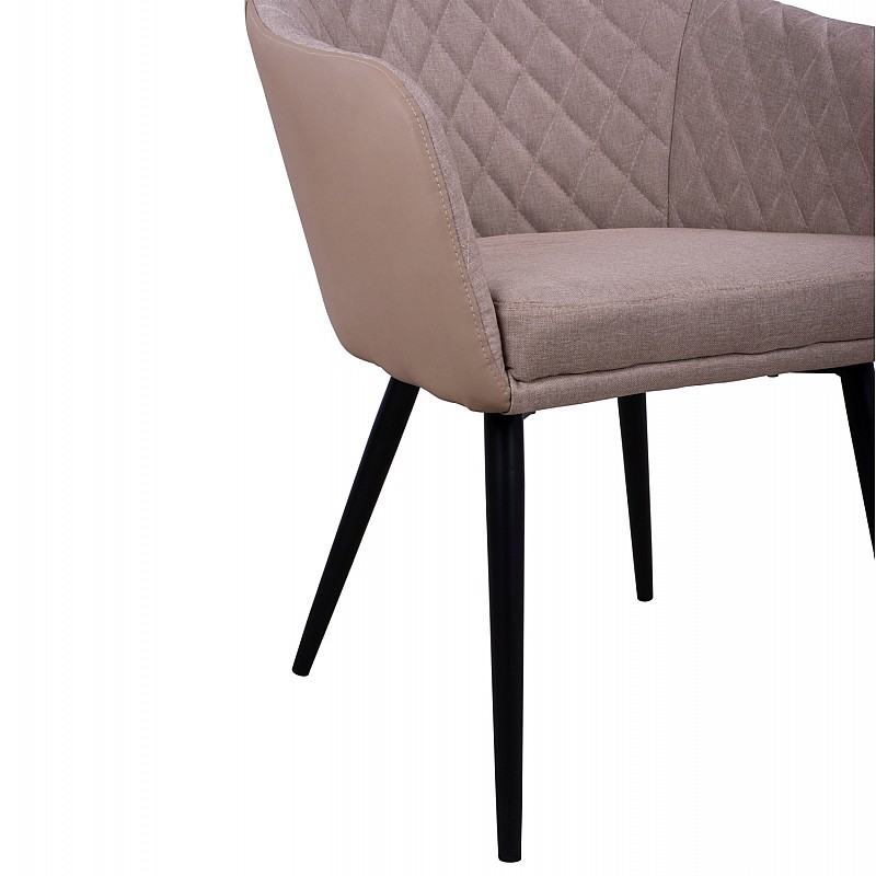 ΠΟΛΥΘΡΟΝΑΚΙ CHARLES HM8522.07 ΜΕ ΥΦΑΣΜΑ ΜΠΕΖ & PU ΜΠΕΖ 57x63x83Υ εκ.