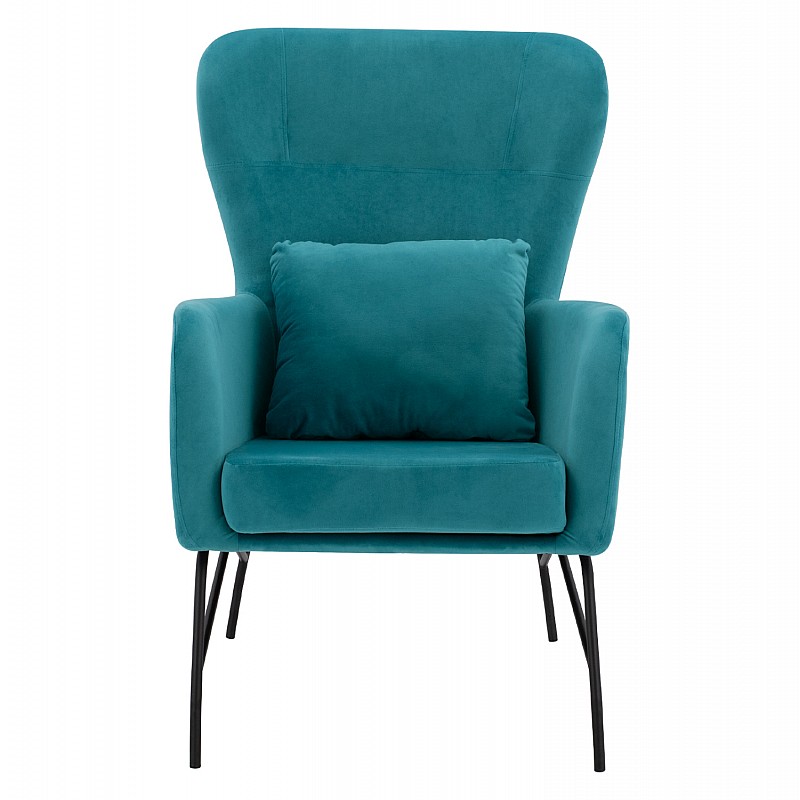 ΠΟΛΥΘΡΟΝΑ ΜΠΕΡΖΕΡΑ ΒΕΛΟΥΔΟ ΤΙΡΚΟΥΑΖ ΜΕ ΜΕΤΑΛΛΙΚΟ ΜΑΥΡΟ ΠΟΔΙ HM8721.08 67x80x102 εκ.