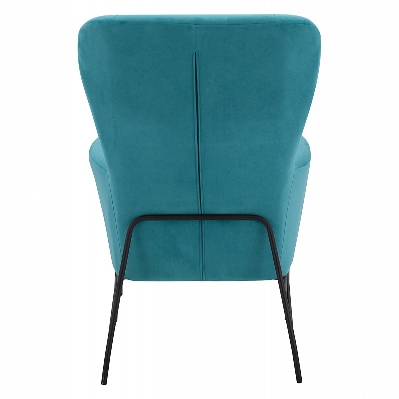 ΠΟΛΥΘΡΟΝΑ ΜΠΕΡΖΕΡΑ ΒΕΛΟΥΔΟ ΤΙΡΚΟΥΑΖ ΜΕ ΜΕΤΑΛΛΙΚΟ ΜΑΥΡΟ ΠΟΔΙ HM8721.08 67x80x102 εκ.